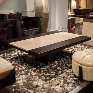 View Hermes coffee table - marble with wooden base - variation available
