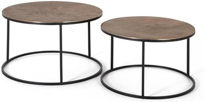 View Ilboru coffee table - copper - round - set of 2 View Ilboru coffee table - copper - round - set of 2