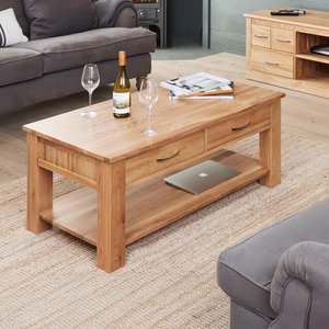 View Mobel oak coffee table - 4 drawer View Mobel oak coffee table - 4 drawer