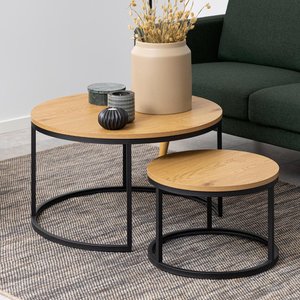 View Spiro coffee table - round - oak - set of 2 View Spiro coffee table - round - oak - set of 2