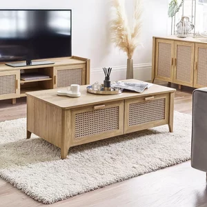 View Sydney coffee table - 2 drawer - faux rattan View Sydney coffee table - 2 drawer - faux rattan