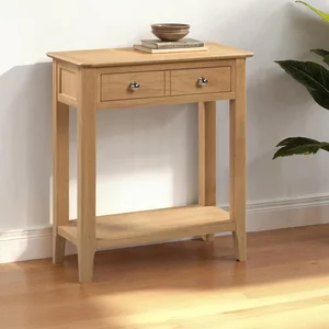 View Cotswold console table - 2 drawer - oak View Cotswold console table - 2 drawer - oak