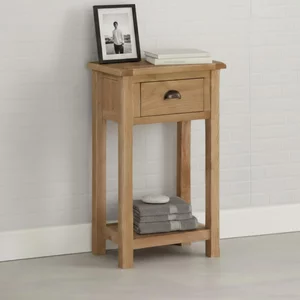 View Kilmore oak console table - 1 drawer