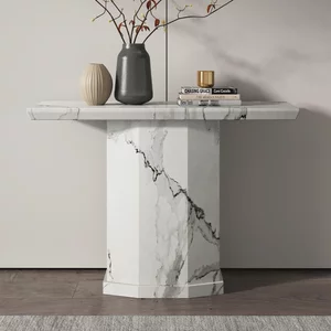 View Naples console table - white marble