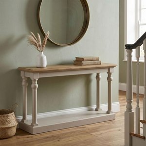 View Chateau console table - 160cm - grey painted - pine