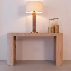 View Biltmore console table - beige - travertine