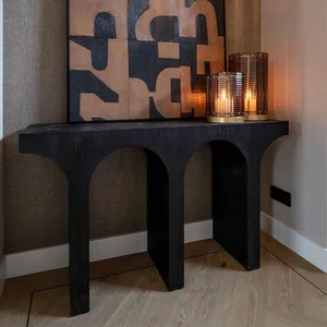 View Ashford console table - dark brown - oak