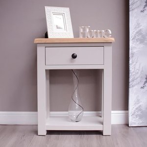 View Clearance - diamond painted hall table - 1 drawer - fss16603