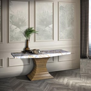 View Opera console table - marble with wooden base - variation available