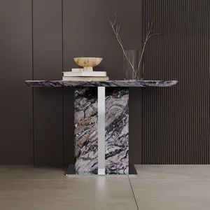 View Saronno console table - grey marble