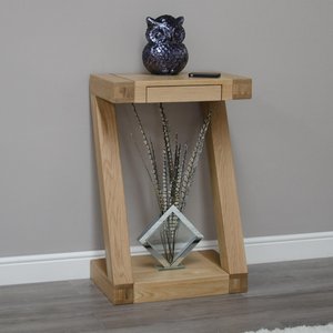 View Z designer console table - small - oak