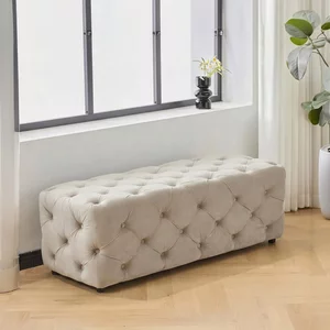 View Alea hall bench - mink velvet fabric