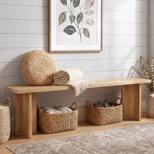 View Clover bench - extra large - natural - mango wood