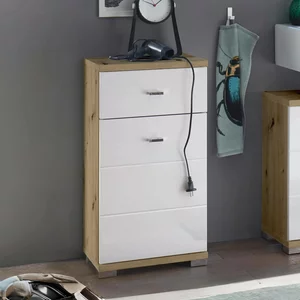 View Pool white gloss storage cabinet - 1 door