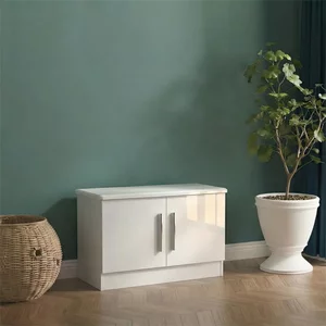 View Knightsbridge cabinet - 2 door - low - white gloss