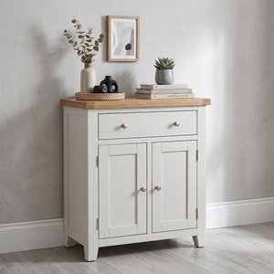 View Melbourne hall cabinet - 2 door - white and wood
