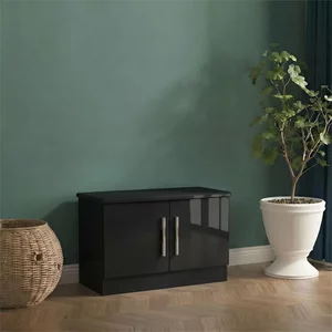 View Knightsbridge low cabinet - 2 door - black gloss