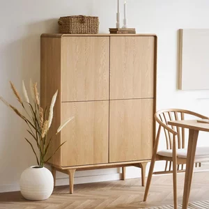 View Darwin oak hall cabinet - 2 door - natural