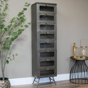 View Storage unit - metal and glass View Storage unit - metal and glass