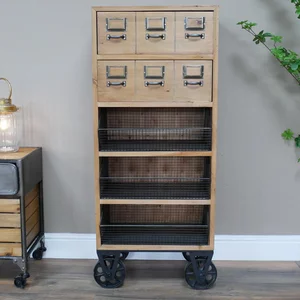 View Storage cabinet - wood and metal View Storage cabinet - wood and metal