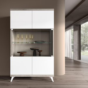 View Modern treviso vitrine - 2 glass door - white