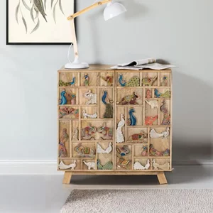 View Safari hall cabinet - mango wood - 2 door