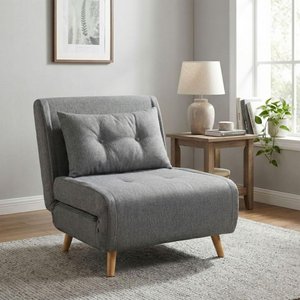 View Freya accent armless chair - grey - fabric