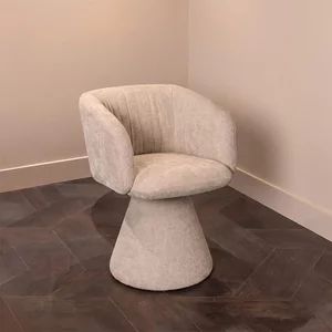 View Madeline cream fabric swivel chair