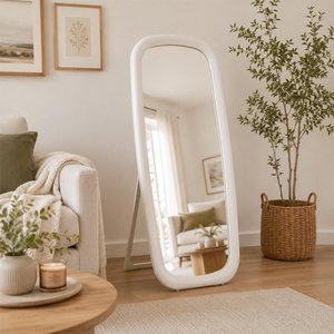 View Cheval mirror - white painted - wood - 80cm x 180cm