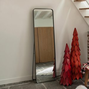 View Cheval mirror - black - glass and metal - 55cm x 150cm