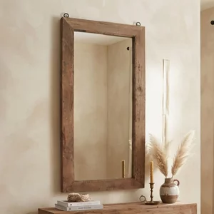 View Bassano wall mirror - natural - teak wood - 85cm x 175cm