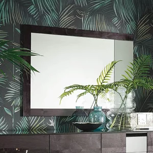 View Heritage wall mirror - large - dark velvet birch high gloss