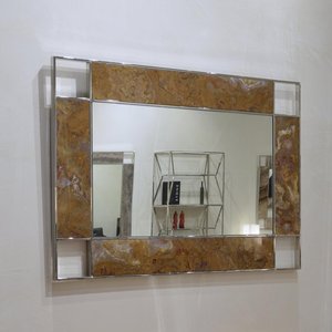 View Inlay rectangular wall mirror - marble - variation available