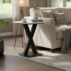View Vernal lamp table - white sintered stone