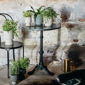 View Cafe side table - round - black marble View Cafe side table - round - black marble