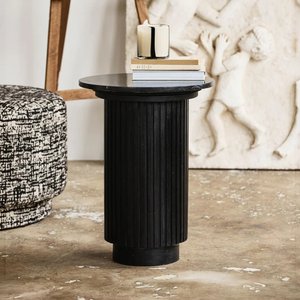 View Erie side table - round - black marble View Erie side table - round - black marble