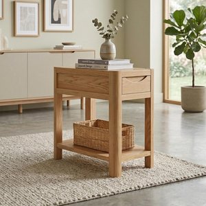 View Stockholm compact side table - 1 drawer - oak