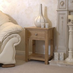 View Opus lamp table - 1 drawer - oak View Opus lamp table - 1 drawer - oak