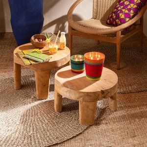 View Accent table - round - set of 2 - natural - teak wood View Accent table - round - set of 2 - natural - teak wood