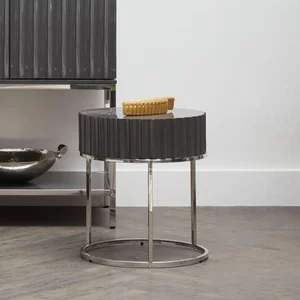 View Genoa side table - round - grey View Genoa side table - round - grey