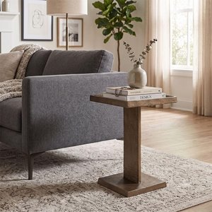 View Foley end table - square - antique brass - aluminium View Foley end table - square - antique brass - aluminium