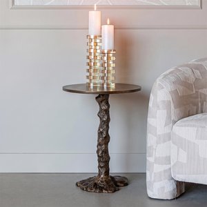 View Misty end table - round - bronze - aluminium View Misty end table - round - bronze - aluminium
