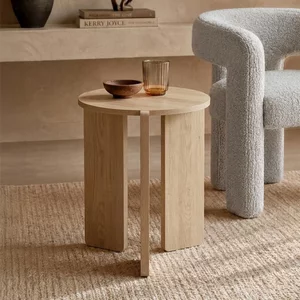 View Halo side table - round - oak - wood View Halo side table - round - oak - wood