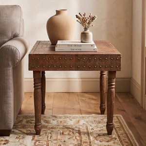 View Unique one of a kind - side table - square - copper - metal