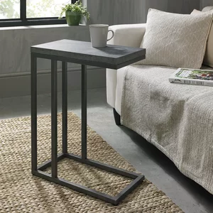 View Renzo zinc & dark grey narrow side table