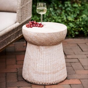 View Bonn side table - round - natural View Bonn side table - round - natural