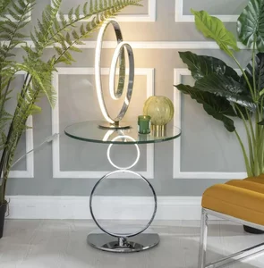 View Clearance - circles side table - round - glass top View Clearance - circles side table - round - glass top