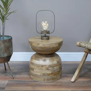 View Side table - wooden - round - small View Side table - wooden - round - small