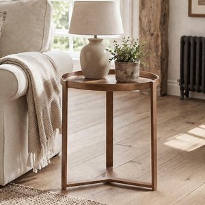 View Inez side table - round - copper - metal