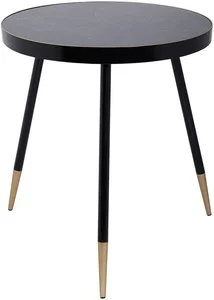 View Venus round side table - black - side